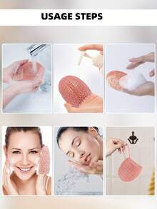 TPU Bath Cleaning Finger Sleeves Honeycomb Design Gentle Dead Skin Removal Deep Exfoliation Quick Lather Fast Drying Bathing Shower Scrubbing Makeup Removal Daily Essential - Multi-color - View 10