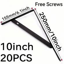 1PC 4PCS 20PCS Black Triangle Bracket 10inch 12inch Suitable For Kitchen, Living Room, Bedroom, Etc., Supports Tripod, Thickened Material - B - View 17