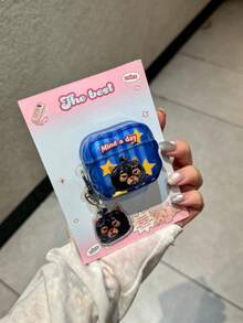 Cute Star Trash Bag Masked Cat 4 Protective Case, Compatible With AirPods 3, Apple Pro Earphone Shell 2nd Gen, Wireless Bluetooth 3rd Gen, 2nd Gen, Pro 4th Gen, 5 Boxes - Blue - View 3