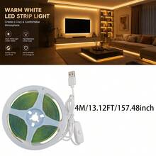 COB LED Tape Light, USB Button Control, Flexible Cuttable, Warm White Cool White, 1-5M Home LED Strip - 501 COB - View 17
