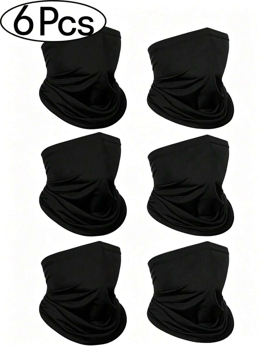 6 buah Masker Pelindung Matahari Unisex dari Sutra Es, Desain Tali Telinga yang Bernapas, Cocok untuk Bersepeda di Luar Ruangan, Mendaki, Penutup Leher - beraneka warna - View 1
