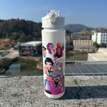 KPop Demon Hunters 1pc KPOP Water Cups, Leak-Proof Plastic Sports Water Bottle, Cute Personalized Gift, Suitable For Outdoor Hiking, School, Office, Perfect Gift - Multicolor - View 10