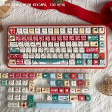 Christmas Meow Keycaps Berry Meow Keycaps Pudding Meow Keycaps Pixel Cat Keycaps Milk Brown Kitten Keycaps Cute DIY Cat Head Highly Attractive Side-Printed PBT Five-Sided Dye-Sublimation MOA Compatible With Mechanical Keyboards - View 5
