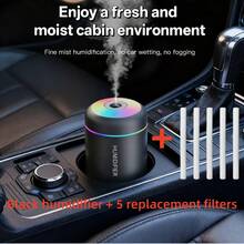 1pc USB Portable Car Aromatherapy Humidifier & Air Purifier, With Color Changing Night Light, Cool Mist Function, Helps Plant Health, Plastic Material - Bring Freshness And Purification To Your Room, Create A Soothing Atmosphere - A - View 11