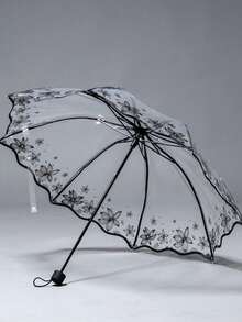 This Simple, Transparent, Manual Folding Umbrella Is Lightweight And Easy To Store, Making It Convenient To Carry Around. Perfect For Outdoor Adventures And Travel, And Ideal For Everyday Rainy Days. Its Transparent Design Offers A Minimalist And Sty - Manual Umbrella - View 12