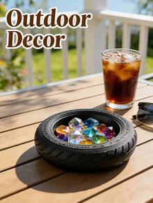 Car Tire Storage Box,Storage Box Designed To Resemble A Car Tire,Jewelry Storage Tray,Decorate Home Or Living Room,For Keeping Keys And Coins Organized, Thoughtful Gift For Any Motorcycle Lover - Multicolor - View 14