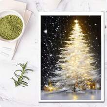 1PC DIY 5D Diamond Painting Kit Christmas Tree Pattern - Round Full Drill Art Mosaic Craft, Home Wall Decor, Unframed - No Frame - View 3