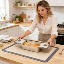1/3PCS Silicone Toast Box Baking Mat, Non-Stick Bread Baking Liner With Handles, Heat-Resistant Bread Mold Liner, Home Oven Baking Tool, Reusable, Easy Release. Cross-Fold Leak-Proof Design, Prevents Batter Leakage During Baking, With Pull Handles. Fits Multiple Rectangular Toast Baking Pans, 9*5 Inch, 10*5 Inch And Other Sizes. Non-Stick Surface, No Need For Extra Oil, Suitable For Baking Bread, Cookies, Cakes. Easy To Clean With Water Or Wipe With A Cloth, Foldable For Storage, Saves Kitchen Space. Beginner-Friendly Home Baking Tool, Essential For Homemade Toast And Bread, Kitchen Baking Must-Have, Reduces Mold Cleaning Hassle, Easily Make Perfectly Shaped Baked Goods. - View 5