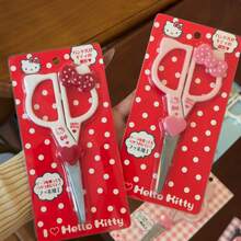 Sanrio Multi-Color Cartoon Cute Portable Stainless Steel Scissors, Suitable For Home, Office, School, Tailor Shop, Craft, Opening Ceremony Ribbon Cutting, Perfect Gift For Friends And Family On Halloween, Christmas, Birthday, Valentine's Day (Mixed Set Randomly Sent) - Scissors (Style Random) - View 3