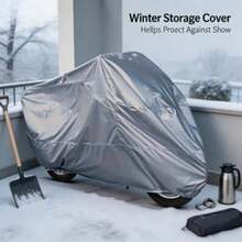 2Pcs Multi-Functional Motorcycle Cover Set, Effectively Dust-Proof, Sun-Proof, Rain-Proof, Snow-Proof, Wind-Proof, All-Season Universal Cover, Thickened Material, Durable And Tear-Resistant, High Elasticity Cuffs, Tight Fit To Vehicle Body - Multicolor - View 5
