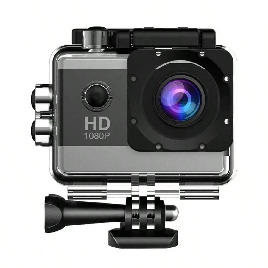 Ultra HD Action Camera, Mini Waterproof Camera With Electronic Image Stabilization, Wide Angle Lens, Diving Waterproof, Motorcycle/Bicycle Dash Cam, Rechargeable Vlog Camera, Suitable For Outdoor Sports (Micro SD Card Not Included)
