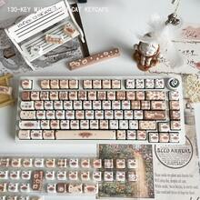 Christmas Meow Keycaps Berry Meow Keycaps Pudding Meow Keycaps Pixel Cat Keycaps Milk Brown Kitten Keycaps Cute DIY Cat Head Highly Attractive Side-Printed PBT Five-Sided Dye-Sublimation MOA Compatible With Mechanical Keyboards - View 4