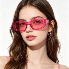 WSZ Fashion Square Small Frame Unisex Glasses Provide A Variety Of Color Options Suitable For Street Wear Music Festivals Beach Trips Photo And Daily Wear - 6128-a - View 3