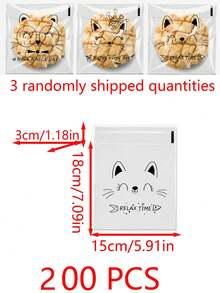 200-5pcs Bread Packaging Bags, Cookie Storage Bags, Bakery Kitchen Accessories, Food Storage & Organization Tools, Party Gathering Food Storage Bags - View 9