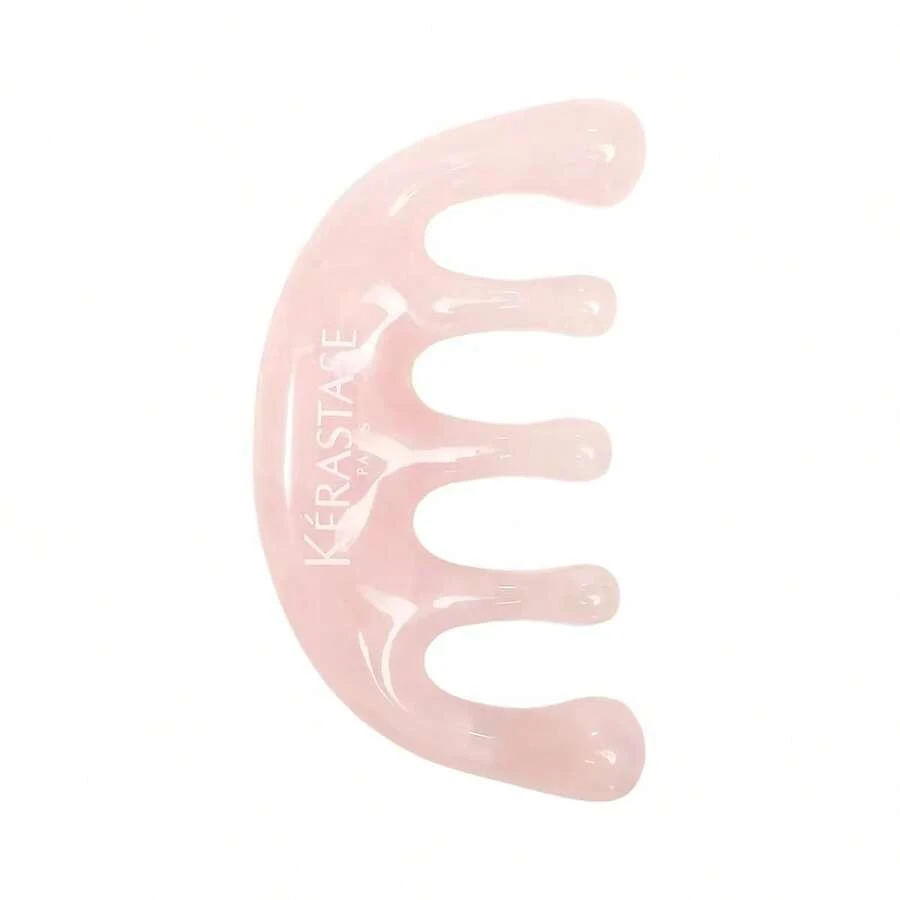Kérastase Pink Resin Massage Comb (5-Prong Head Therapy Comb) Scalp Gua Sha Head Therapy Comb Soothing Relaxing Portable Hair Comb - Baby Pink - View 1