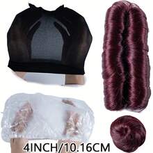 28pcs Brazilian Human Hair Extensions Human Hair With A Closure, These Short Hairpieces For Women Feature Straight Short Human Hair Wigs Ideal For Party Cosplay Festivals Halloween Costume - Multicolor - View 13