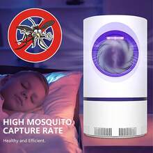 Lámpara Mata Mosquitos USB, Trampa Eléctrica para Mosquitos con Ventilador de Succión 360°, Mata Insectos Silencioso para Mosquitos, Moscas y Jejenes, para Recámara, Hogar, Oficina y Camping - C - Ver 6