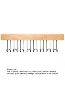 1pc Pull-Out Sliding Hanger, Suitable For Wardrobe, Belt, Tie, Vest, Scarf And Jewelry. Left Side Rail Can Be Extended To Save Wardrobe, Closet Organization And Storage Space, Suitable For Jewelry Storage. - Multicolor - View 6