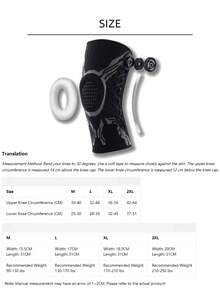Penyangga Lutut Unisex dengan Kontrol Tekanan Presisi yang Dapat Diatur, Bantalan Lutut Silikon dengan Pegas Kompresi Rajut, Perlengkapan Pelindung Olahraga untuk Lari, Bola Basket, Sepak Bola, dan Bola Voli - MultiWarna - View 5