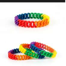 1pc Men's Colorful Braided Silicone Bracelet - Silicone Bracelet - View 10