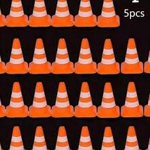 9pcs Mini Realistic Traffic Sign Model Set, Premium Thickened Plastic Material, Highly Accurate Road Construction Facilities, Suitable For Miniature Diorama, Dollhouse Scene, DIY Craft Landscape, Architectural Model Decor, Scene Photography Props - A - View 12