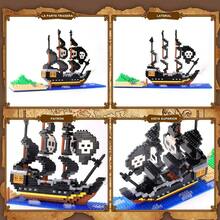 Juego De Bloques De Construcción 3d Del Barco Black Pearl - 1 - Ver 3