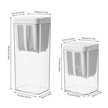 1pc 1100/1700ml Yogurt Making Kit With Ultra-Fine Mesh Strainer + Durable Flip-Top Rectangular Storage Box, For Whey Separation And Greek Yogurt Making - Home DIY Yogurt Tool, Food Storage Container, Medium Size Fresh-Keeping Box - White - View 2