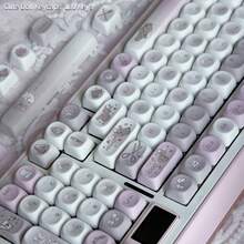 Keycap Boneka Lucu DIY Sangat Menarik PBT 5 Sisi Dye-Sublimation MOA Bulat Kompatibel Dengan Keyboard Mekanik - View 9