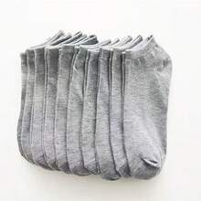 5 Pairs/1 Pair Antibacterial Breathable Low-Cut Socks, Father's Day Gift, Mesh Design, Suitable For Men/Women/Spring/Autumn/Summer/Daily Wear, Solid Color - Multicolor - View 7