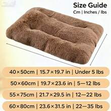 Cat & Dog Universal Pet Bed Pad, Thickened Long Plush Winter Pet Nest, Small & Medium Dog Sleeping Mat, All-Season Pet Bed Mat - Maroon - View 2