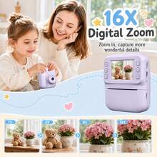 Children's Instant Print Camera, Multifunctional Camera Can Take Videos, Multiple Options: Single Camera, Single Camera + 4 Rolls Of Colored Photo Paper (Red/Blue/Orange/Green) + Gift Box & Gift Bag, Can Record Color Videos And Print Photos, Equipped With 5 Major Functions To Surprise Kids, High-Quality Children's Digital Camera, New Model, Christmas, Thanksgiving, Halloween, Birthday, Graduation Season And Back To School Gifts - Multicolor - View 12
