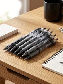21 PCS High-Capacity Gel Pen Set, 0.5mm Fine Point, Includes 3 Pens + 18 Refills, Black Ink, Ballpoint, Comfortable Grip, Quick-Drying, Smooth Writing - Multicolor - View 6