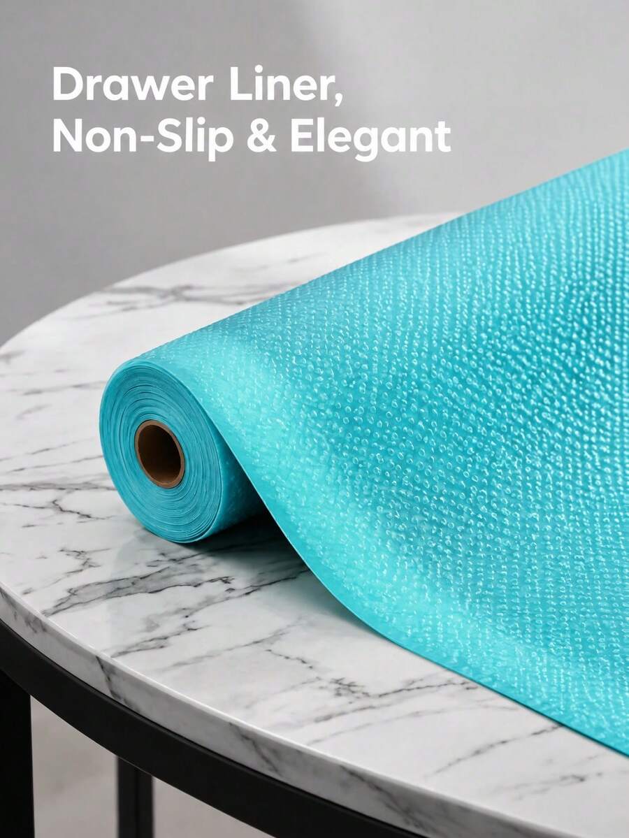 1 Roll Of Fresh And Simple Style Solid Color Dot EVA Drawer Pad, Thickened Anti Slip And Waterproof, Can Be Freely Cut, Multiple Sizes To Choose From, Suitable For Kitchen Cabinets, Wardrobe Drawers, Protecting Cabinets For Convenient Home Storage.