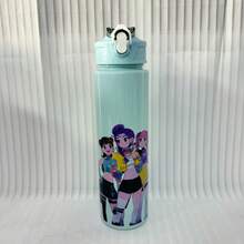 KPop Demon Hunters 1pc KPOP Water Cups, Leak-Proof Plastic Sports Water Bottle, Cute Personalized Gift, Suitable For Outdoor Hiking, School, Office, Perfect Gift - Multicolor - View 8