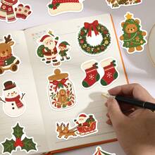 50PCS Retro Christmas Graffiti Stickers Decoration Luggage Phone Guitar Cup Scrapbook Waterproof Stickers Classic Kid Toys - Multicolor - View 6