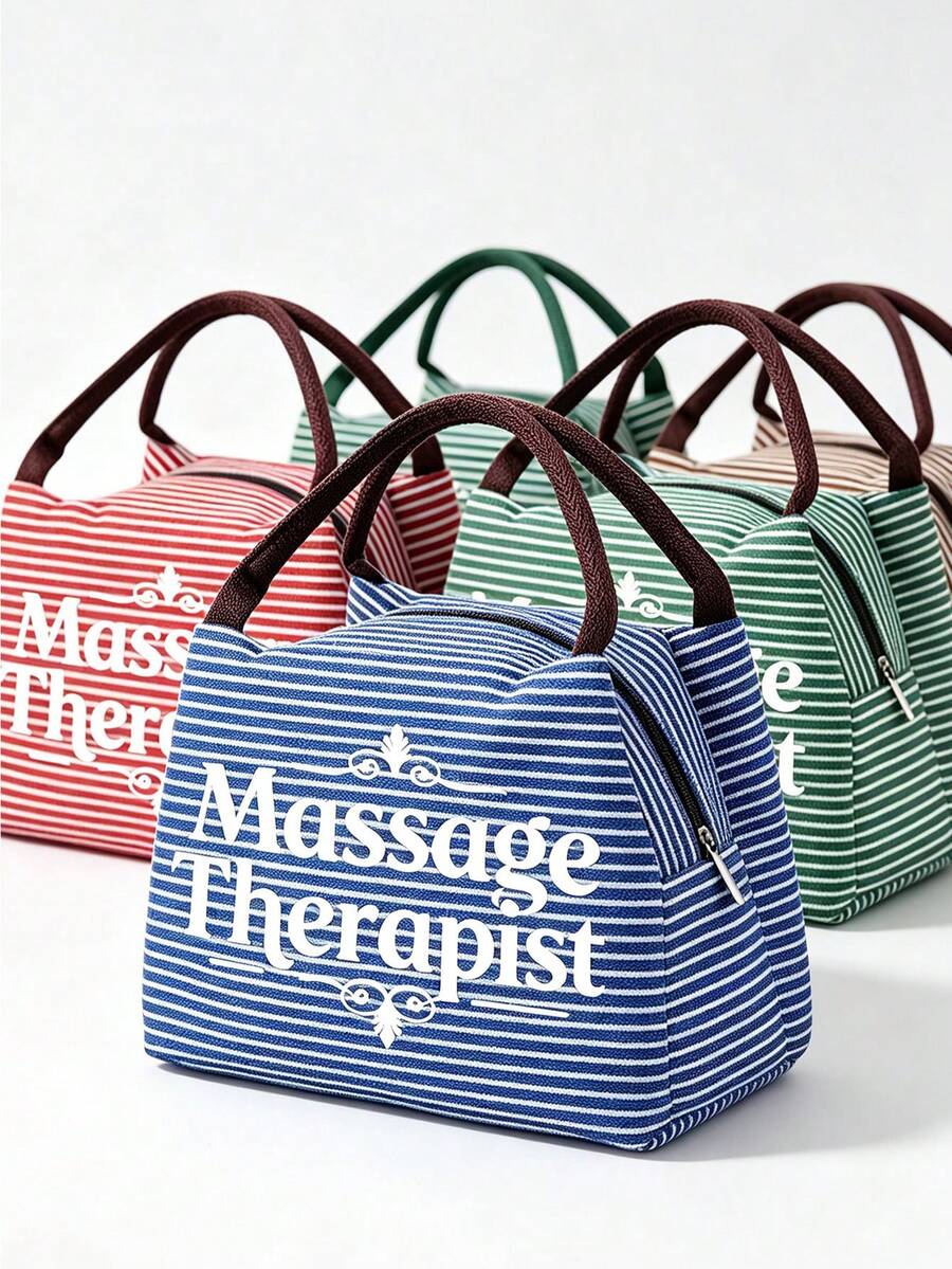 "Massage Therapist "Printed Toiletry Bag, DCosmetic Organizer, Foldable Travel Storage Case, Great For Weekend Getaway, Camping, ThanksgivingGift - Multicolor - View 1