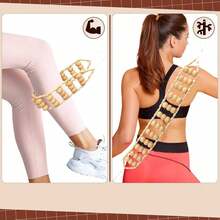 Set 3 buah Roller Pijat Manual Kayu, Alat Pijat Seluruh Tubuh, Cocok untuk Kaki, Pinggang, Bahu, Lengan, dan Punggung, Ideal untuk Penggunaan di Rumah dan Kantor - MultiWarna - View 7
