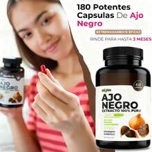 MMQ Ajo Negro100% Puro (60 Capsulas de 500mg) - [Potente Antioxidante Rico en Vitamina A, C y Calcio] | Presion y Digestion | Calidad Suprema | Sin Gluten ni Añadidos - 60 cápsulas - Ver 4