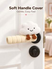 Cloud-Shaped Door Knob Cover, Anti-Static, Anti-Collision, Anti-Fouling, Light Press Mute, Cute Home Decor, Suitable For Bedroom, Living Room, Balcony, Bathroom, Study - Multicolor - View 4