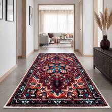 Washable Modern Minimalist Patterned Area Rug – Scandinavian Geometric Design, Contemporary Washable Carpet For Living Room, Bedroom & Home Decor - Coffee Brown - View 5