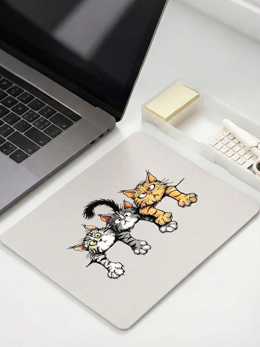 Fun Cat Pattern Mouse Pad With Cute Cat Design, Ergonomic EVA Wrist Rest, Non-Slip Memory Foam Mouse Pad, Comfortable Skin-Friendly Desktop Support Pad, Suitable For Office Computer And Laptop, Lightweight And Portable, Perfect For Campus, Office Supplies, Valentine's Day Gift, Christmas And Halloween Gift For Your Loved Ones - View 1