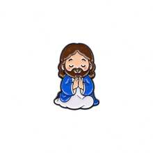 Cute Jesus Enamel Pins, Christian Faith Lapel Brooches, Metal Cartoon Religious Badges For Backpack Clothes Decor, Faith Jewelry Gift For Believers - Multicolor - View 13