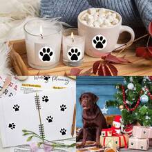 500pcs/Roll Cat Paw Labels, Holiday Teacher Reward Decorative Stickers, Motivational Stickers, Happy Smiling Face Handmade Sealing Stickers, Gift Self-Adhesive Sealing Stickers - Multicolor - View 6