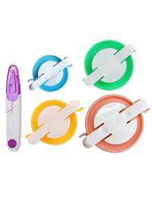 5/1pc Pom Pom Making Kit, Plush Doll Ball Making, Knitting Tool Set, DIY Handmade Yarn Ball Knitting Needle Crafts, Includes Yarn Scissors And Scissors, Knitting Tools, DIY Handmade Hat Scarf Decoration, Pendant Making - Multicolor - View 11