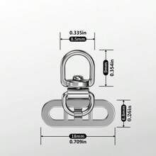 2pcs Side-Mounted Phone Lanyard Plates, Metal Lanyard Patches, 360° Rotating Clip, 304 Stainless Steel, Does Not Block Charging Port - Multicolor - View 8