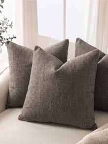 1pc Throw Pillow Covers, Machine Washable,Pillow Sham, Cushion Cover, Bedding, Soft And Cozy Home Textile, Sofa Decoration, For Couch, Bed, Bedroom, Living Room, All‑Season Use, Insert Not Included, - Green - View 3