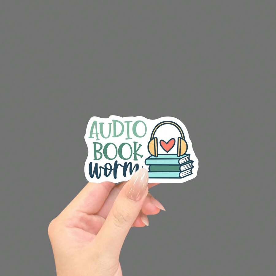 Audiobook Worm StickerCar Sticker-Resistant Sticker Nat Auto Metorcycle SUV Windows Water Cup Tool Cup Laptop General Vtiyl Sticker, Fun Ster, Etc - Light Film - View 1