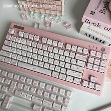 Christmas Meow Keycaps Berry Meow Keycaps Pudding Meow Keycaps Pixel Cat Keycaps Milk Brown Kitten Keycaps Cute DIY Cat Head Highly Attractive Side-Printed PBT Five-Sided Dye-Sublimation MOA Compatible With Mechanical Keyboards - View 10