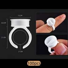 100pcs Disposable Tattoo Ink Cups, Glue Cups For Eyelash Extensions And Tattoo Ink - Eyelash Glue Cups, Eyebrow, Lip And Eyeliner Pigment Cups - Multicolor - View 12