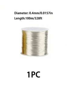100m/Roll Gold Beaded Wire, Premium Jewelry Wire, Anti-Oxidation, Rust-Resistant, Suitable For Making Various Bracelets, Earrings, Necklaces DIY, Hair Clips, Jewelry Weaving, Shaping, Floral Metal Wire Wrapping, Handmade Crafts, Jewelry Handmade Design - Multicolor - View 12